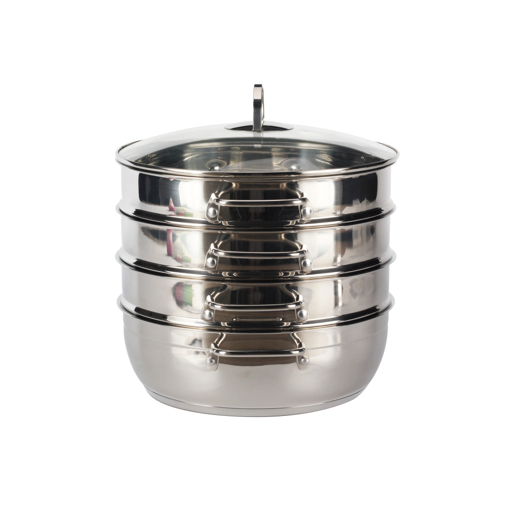 Stainless Steel Induction Safe Durable 10-Piece Cookware Set Dutch Oven Steamer Pots and Pans Dishwasher Safe Silver