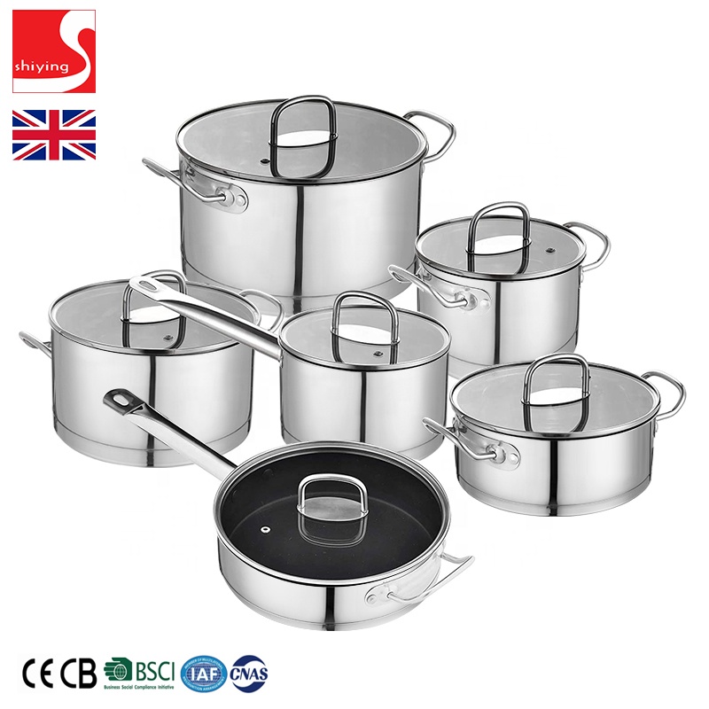 Multifunction Stainless Steel Cookware Soup Pot Casserole Skillet Kitchen Cooking Pot Set