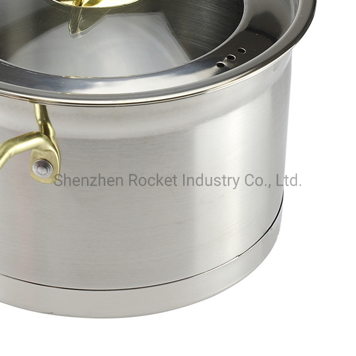 4.7 Liters Big Large Commercial Casserole Stainless Steel Stock Pot