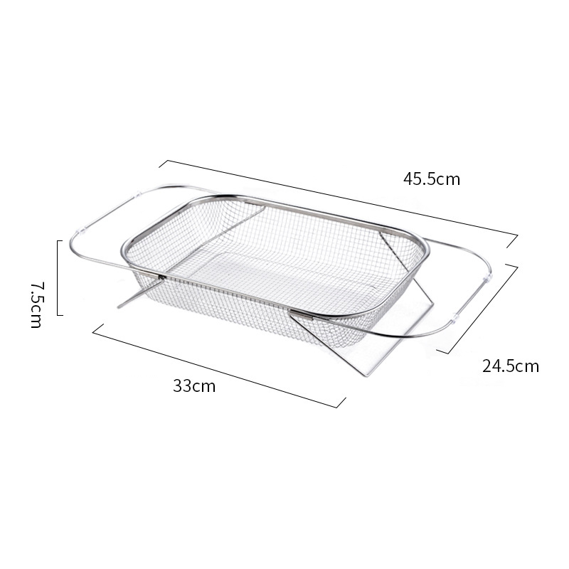 Durable Sink Basket Heat Resistant Drainer Stainless Steel Expandable Colander Mi24511