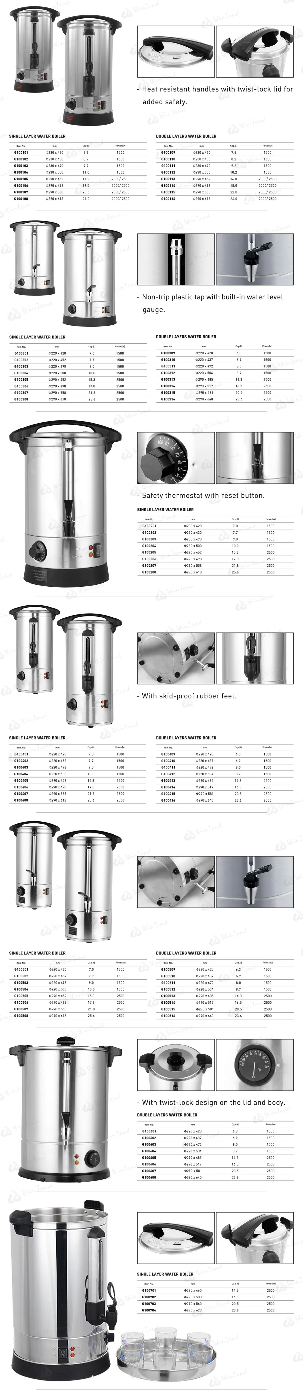 Double Layers Water Boiler Detail 2