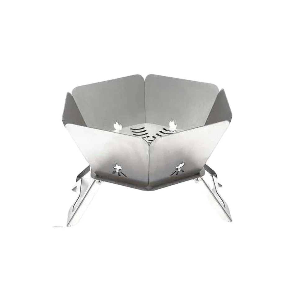 Portable Fire Pit Camping Brazier Folding Bonfire Stove Outdoor Fire Wood Stove Steel Fire Pit Burner Heater for BBQ