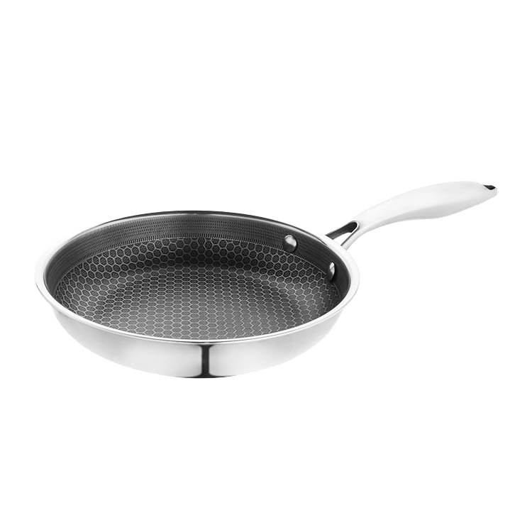 Tri-Ply Stainless Steel Hex Clod Cookware Nonstick PFOA Free NonStick Honeycomb 3 Layer Saute Pan Stainless Steel Induction Pan