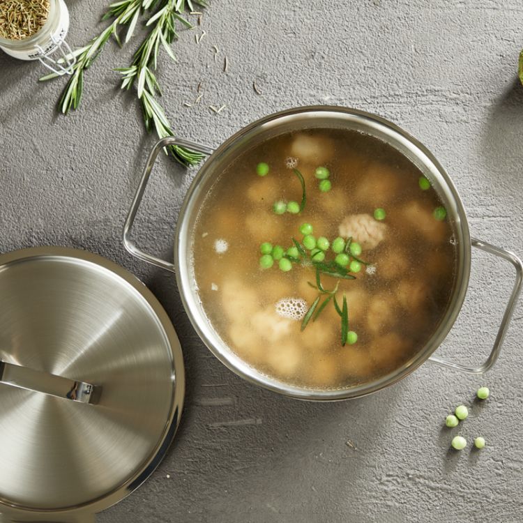 Commercial Variety Specification Brazier Stainless Steel Soup Stock Pots With Cover