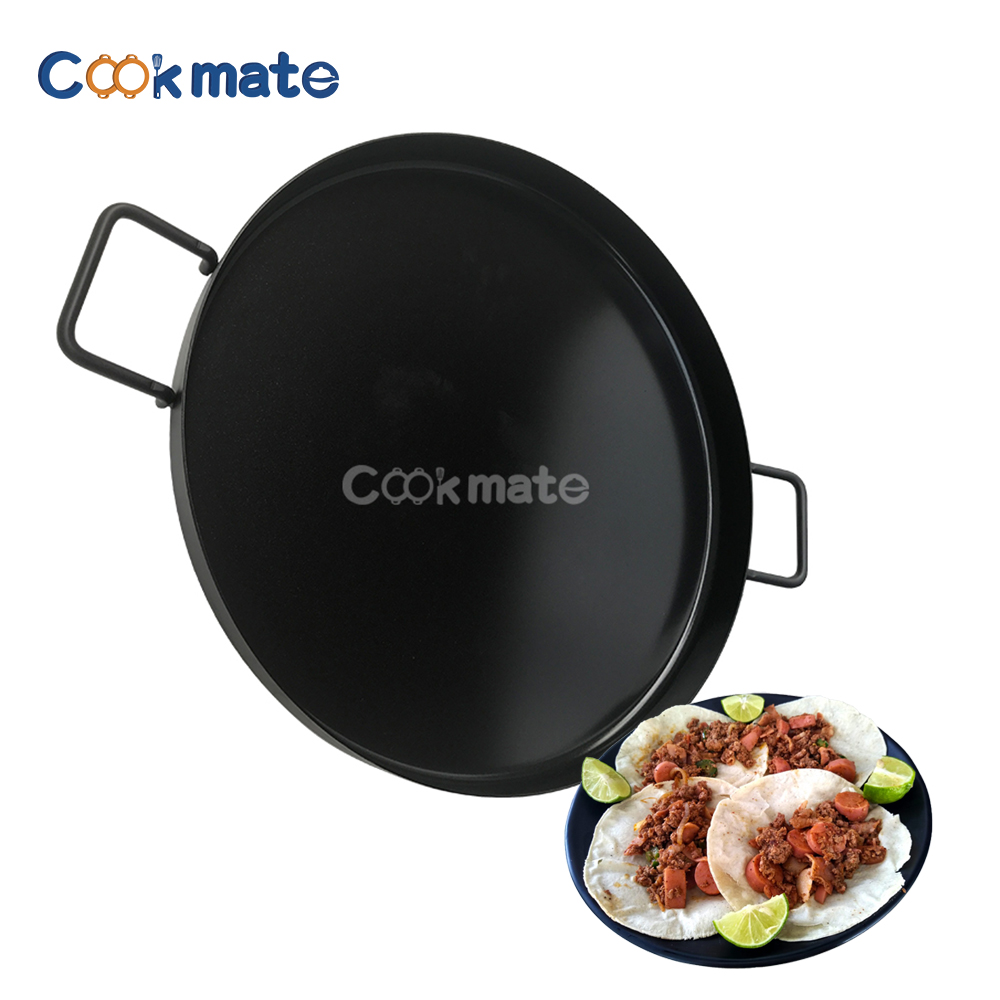 Convenient Stainless Steel Non-Stick Pancake Griddle Outdoor Camping Gas Charcoal Grill Stove Top Flat Grill Pan for Easy