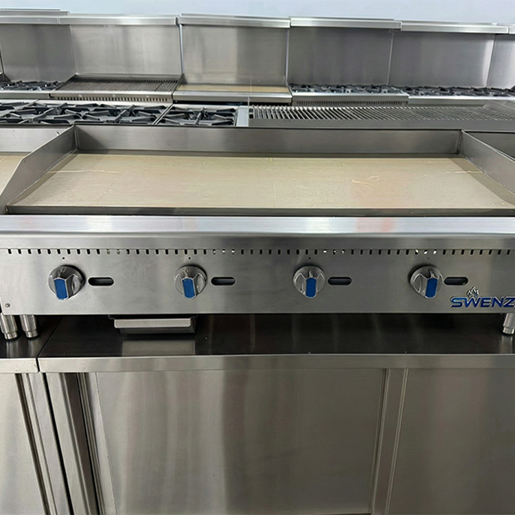 Stainless Steel Gas Griddle for Food Truck Snack Bar Flat Top Grill