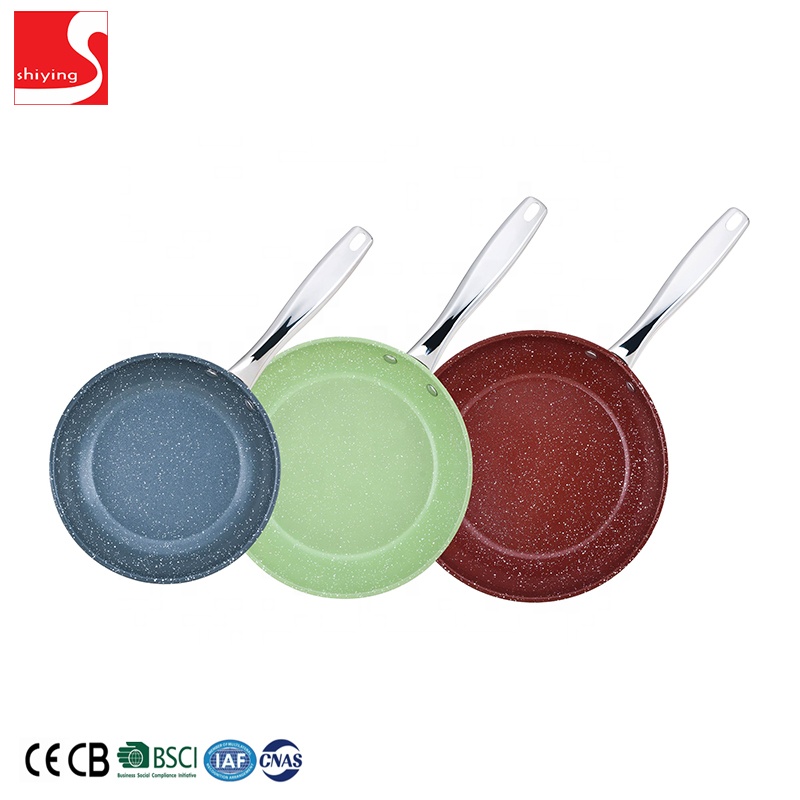 Factory Supply Kitchen Non Stick Coating Stainless Steel Frying Pan Set