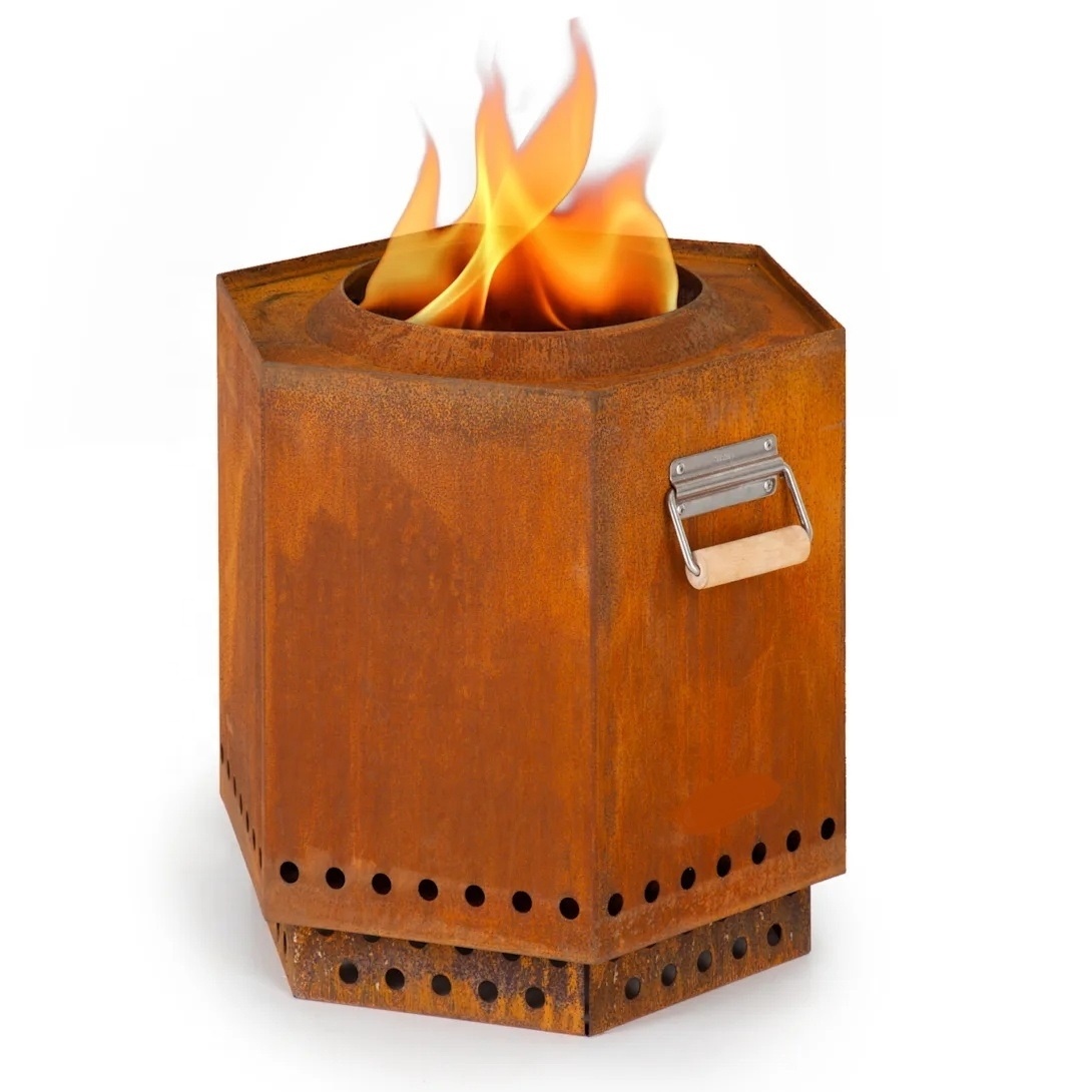 Outdoor Garden Solo Stainless Steel Bonfires Brazier Smokeless Stove Fire PitCharcoal Portable Camping Fire Pit