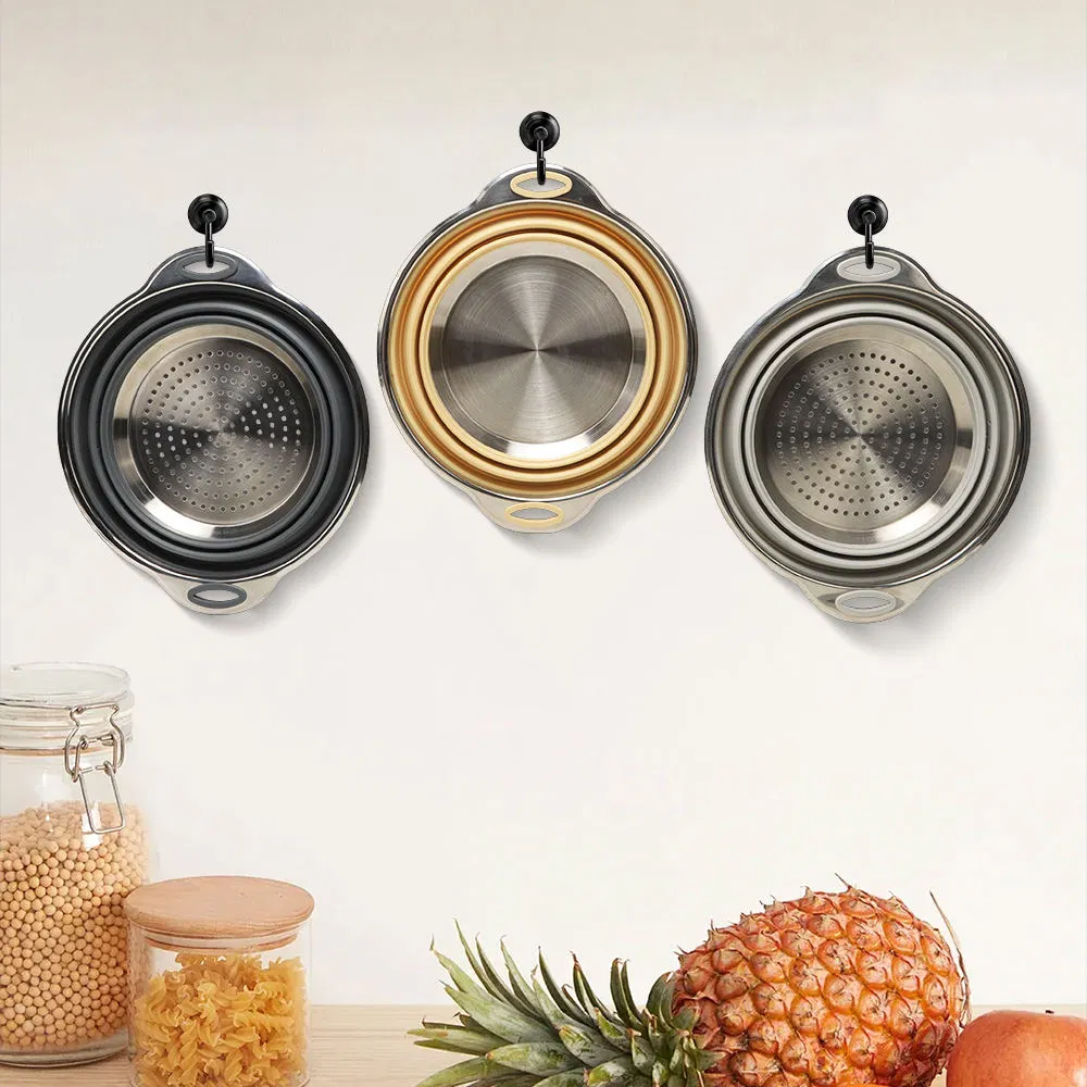 Stainless Steel Base Silicone Colander 5