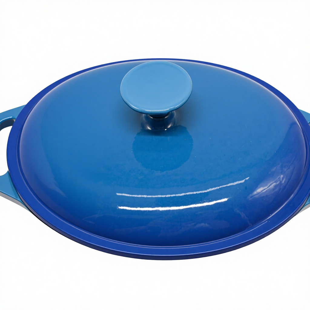 7QT Cast Iron Enamel Coating Oval Dutch Oven With Lid