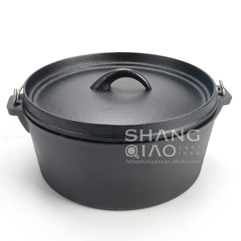 Gusseisen Dutch Oven Mit Deckel Garden Campfire Camping BBQ Dutch Oven with Feet and Lid Fire Pot Cast Iron Cooking Pot