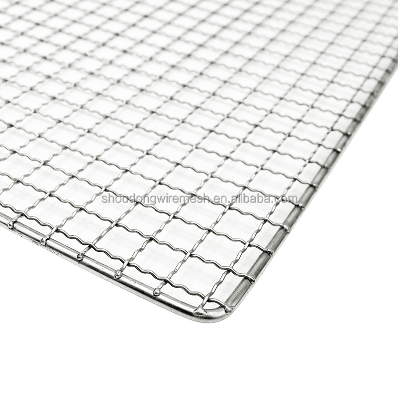 304/316 Stainless Steel Barbecue Mesh Grill Thickened Square Shape Corrosion Resistant Heat Resistant Non-Stick Outdoor Kitchen