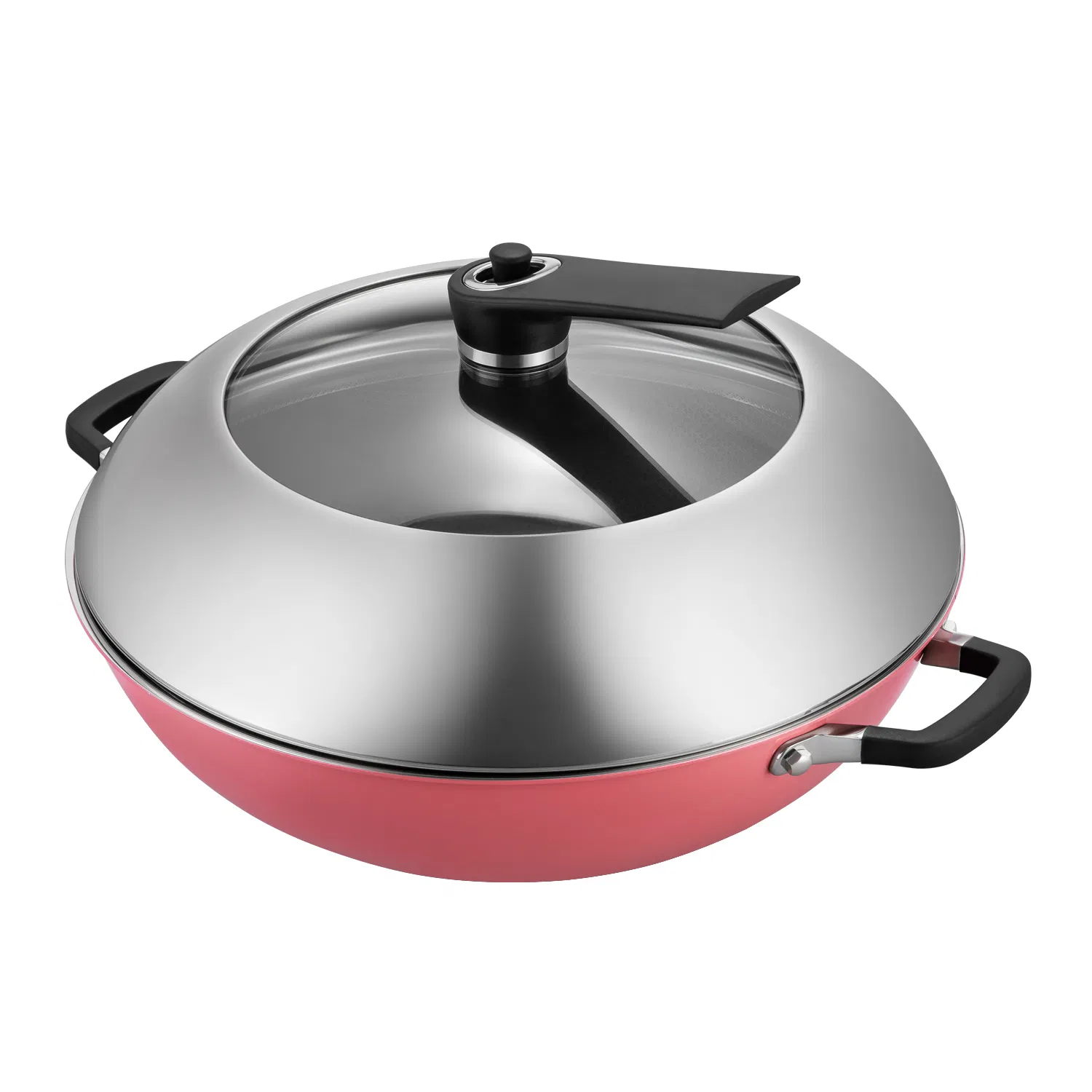 Hot Sales Cookware Stainless Steel Non-Stick Eterna Coating Ceramic Outer Layer 34cm Wok