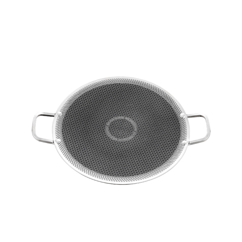 Portable 316 Stainless Steel BBQ Griddle Pan Triple Ply Camping Grill Plate for Outdoor and Home Cooking