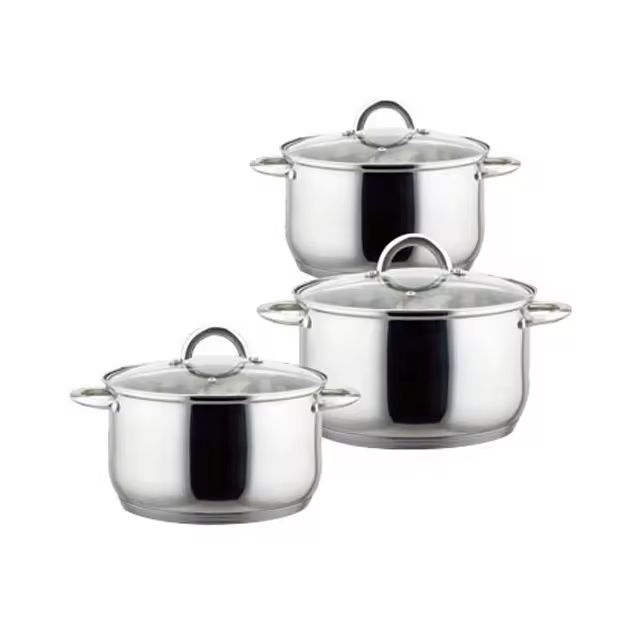 8-Piece Stainless Steel Apple Shaped Cookware Set Dutch Oven Pot with Induction Bottom for Cooking