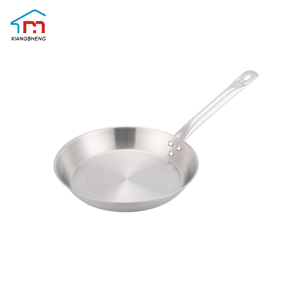Restaurant Stainless Steel Wok Pan Non-Stick Frying Pan &amp; Skillet With SS Handle Cooking Pot