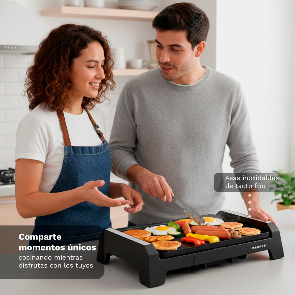 Grunkel Electric Griddle 2000W Nonstick Cooking Surface For Indoor Grilling And Frying