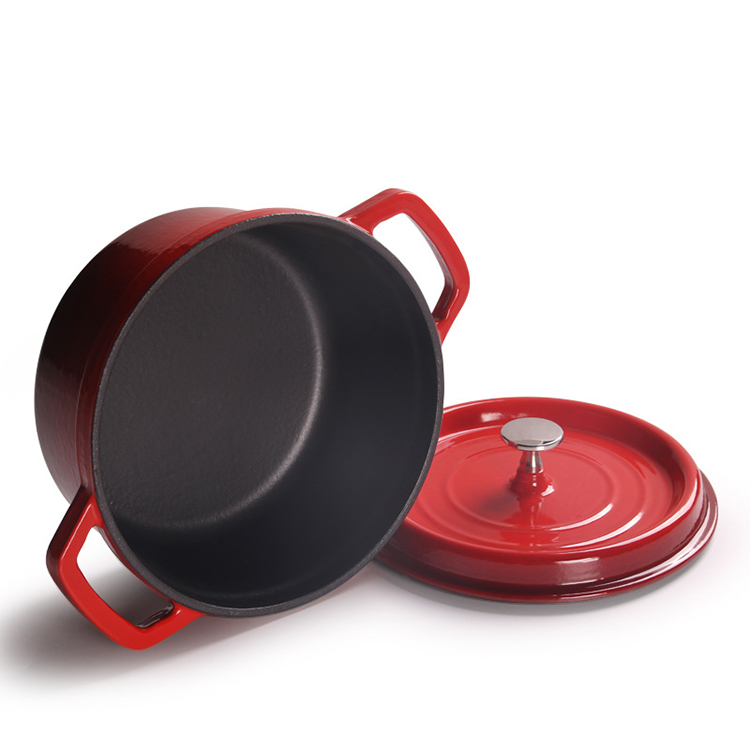 Dutch Oven Cookbook for Cookware Indoor Outdoor Stovetop Induction Safe Enamel Pot With Lid Small Cast Iron