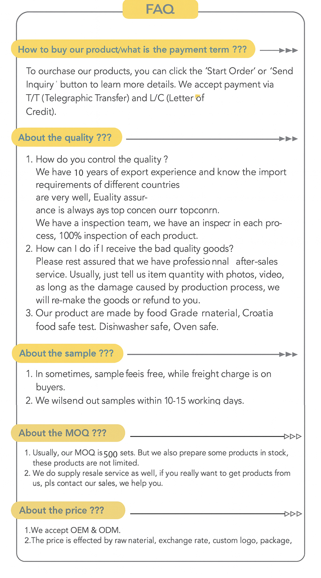 FAQ Overview