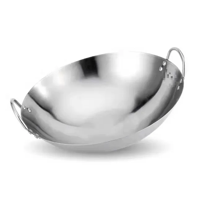 Kitchenware Stainless Steel Wok Pan Structure