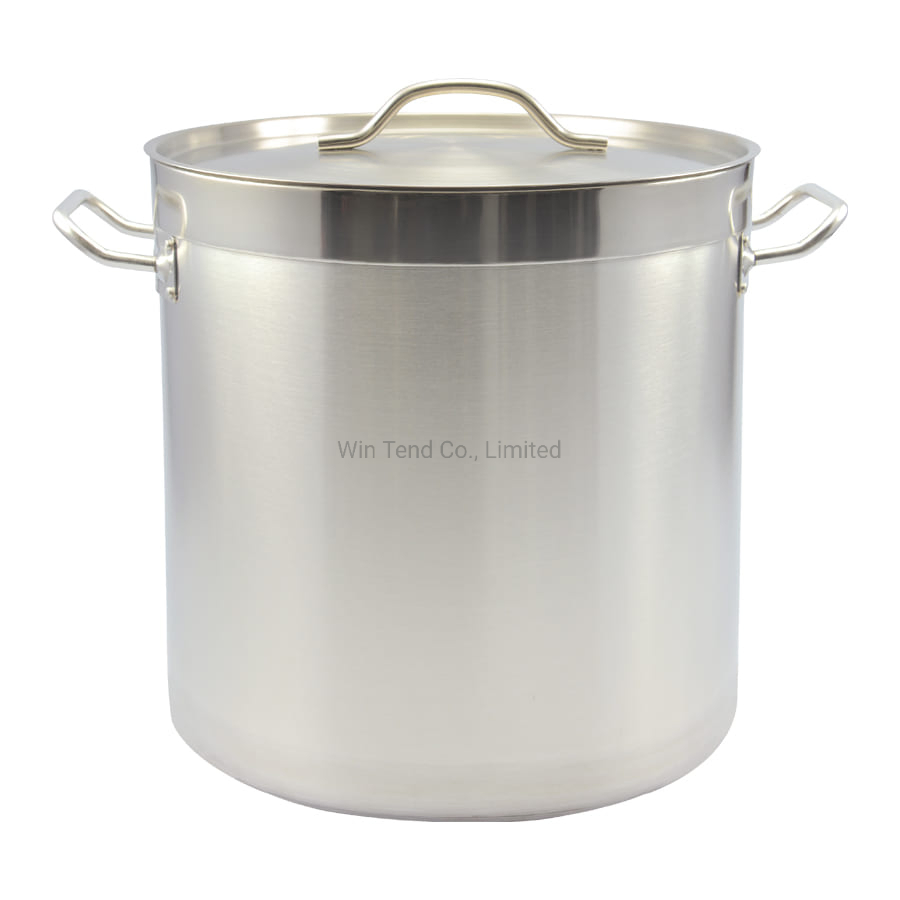 03 Style Stainless Steel Kitchen Equipment Steamer Induction Stock Pot with Sandwich Bottom