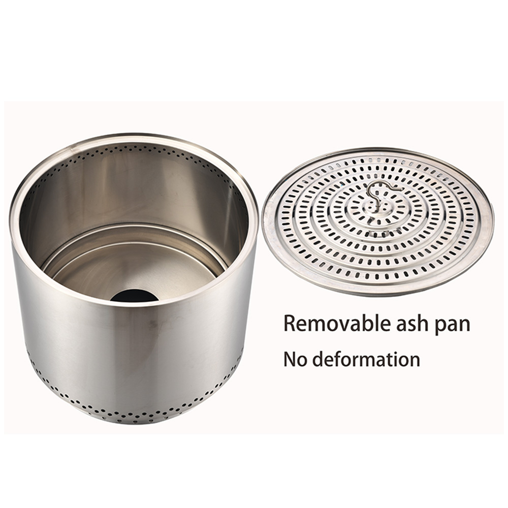 Outdoor Stainless Steel Bonfires Brazier Smokeless Stove Charcoal Camping Fire Pit Portable Stainless Steel Stove for Camping