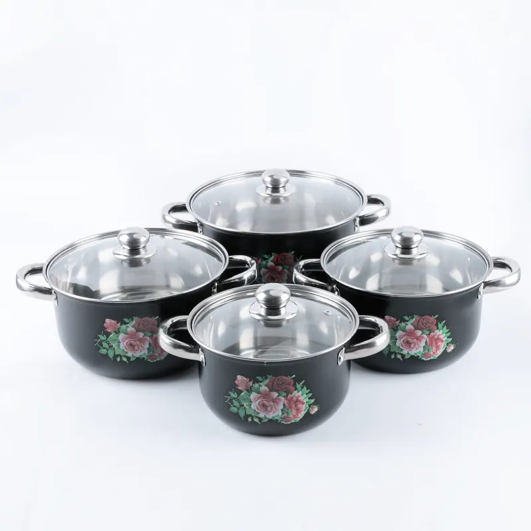 Cast Iron Enamel Dutch Oven Casserole Pot Lid Nonstick Wood Handle Dishwasher Oven Safe for Soup Stew Braising Induction Gas