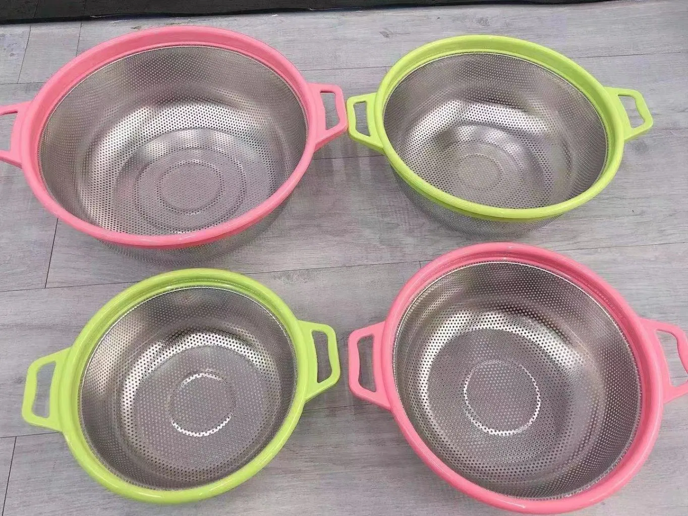 Kitchenware Factory Stainless Steel Colander Vegetable Basket Mesh Strainer Drain Basin
