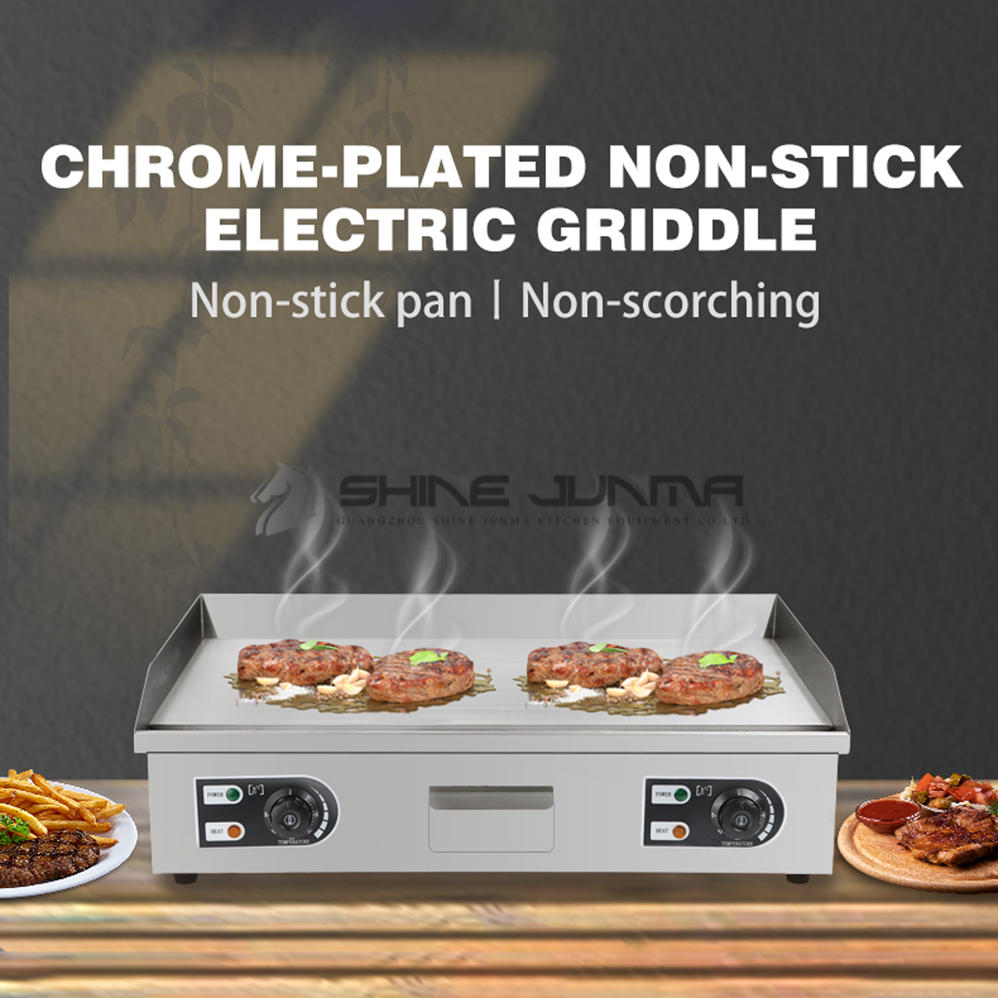 Restaurant Counter Top Stainless Steel Hamburger Commercial Burger Griddle Electric Griddle Flat Plate Griddle Grill