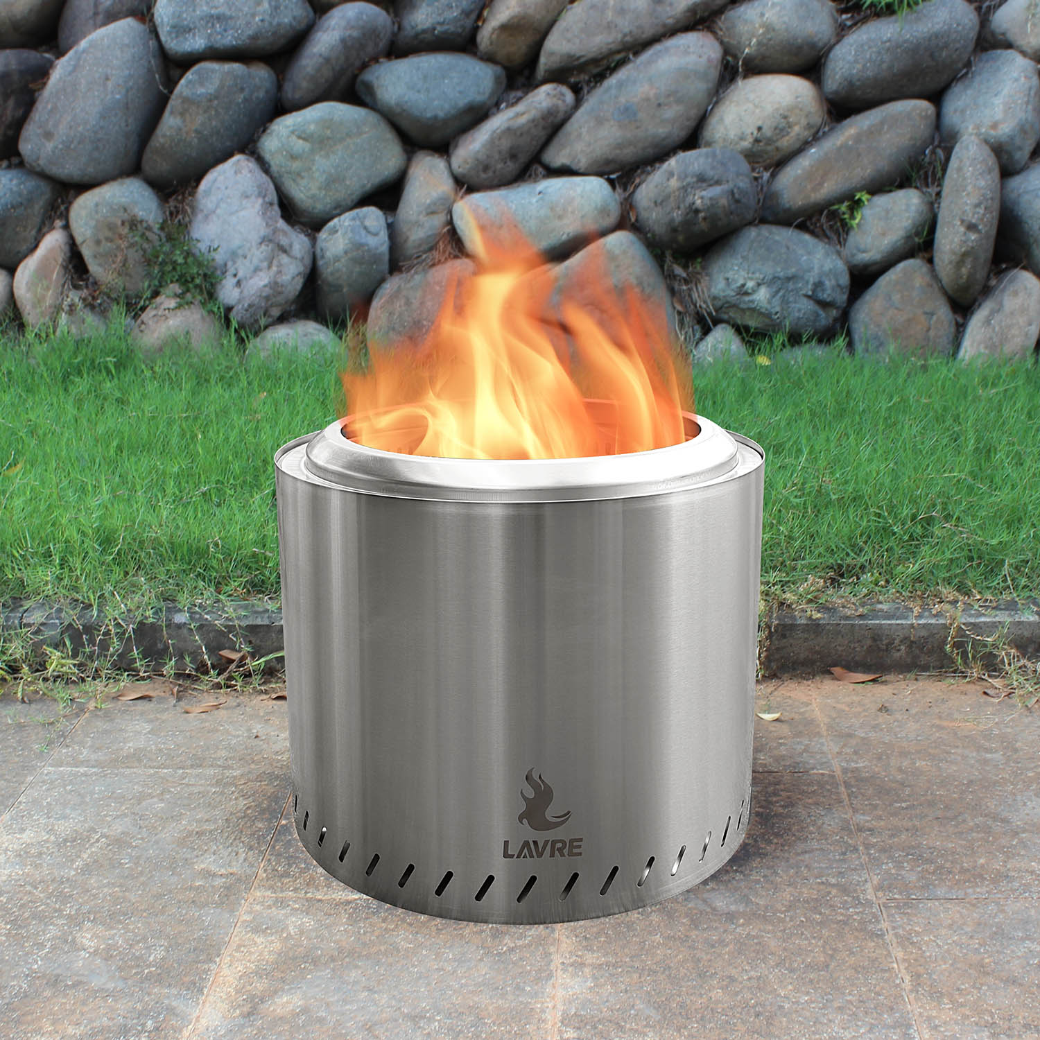 Stainless Steel Bonfires Brazier Stove Smokeless Charcoal Camping Solo Fire Pit Portable