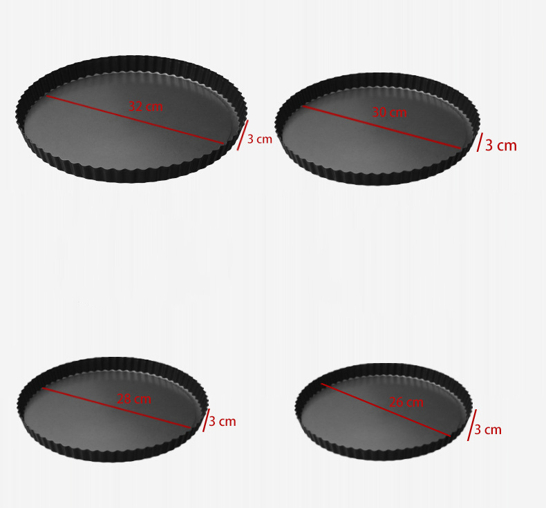 Pizza Round Palas Shallow Aluminum Alloy Cake Biscuit Non-Stick Pizza Pan Set
