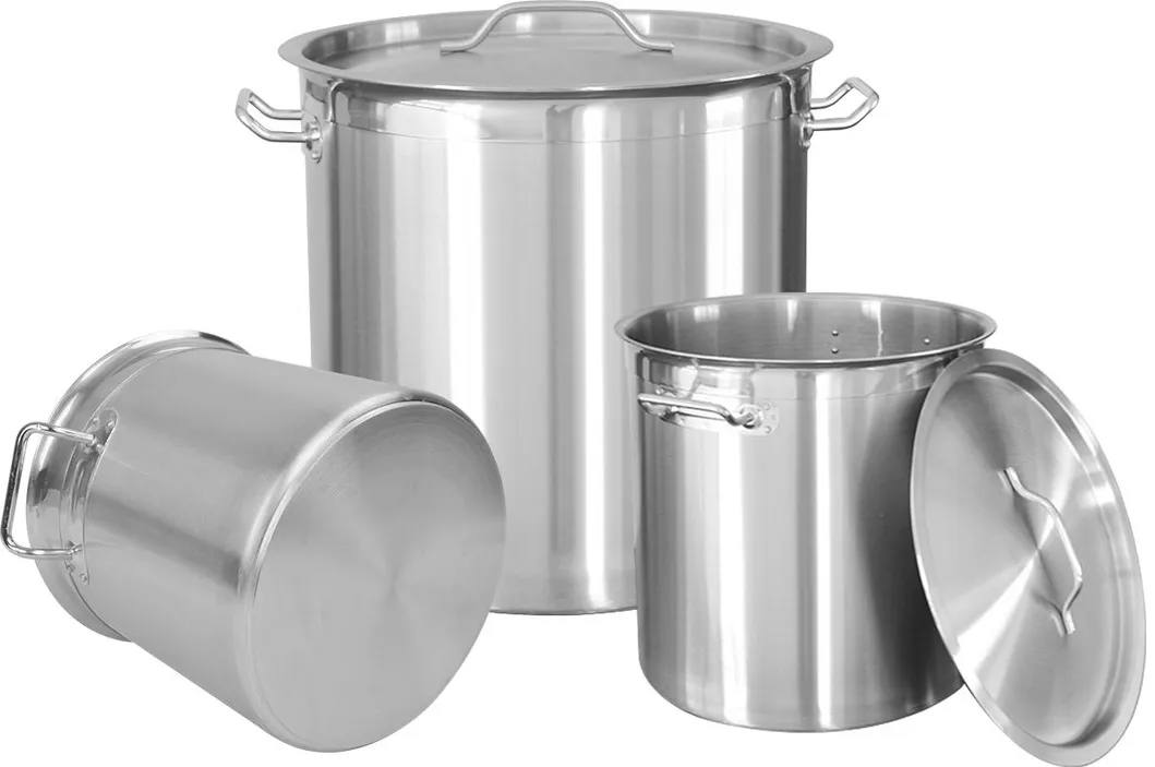 05 Style Tall Body Cookware Stainless Steel Stock Pot with Compound Bottom