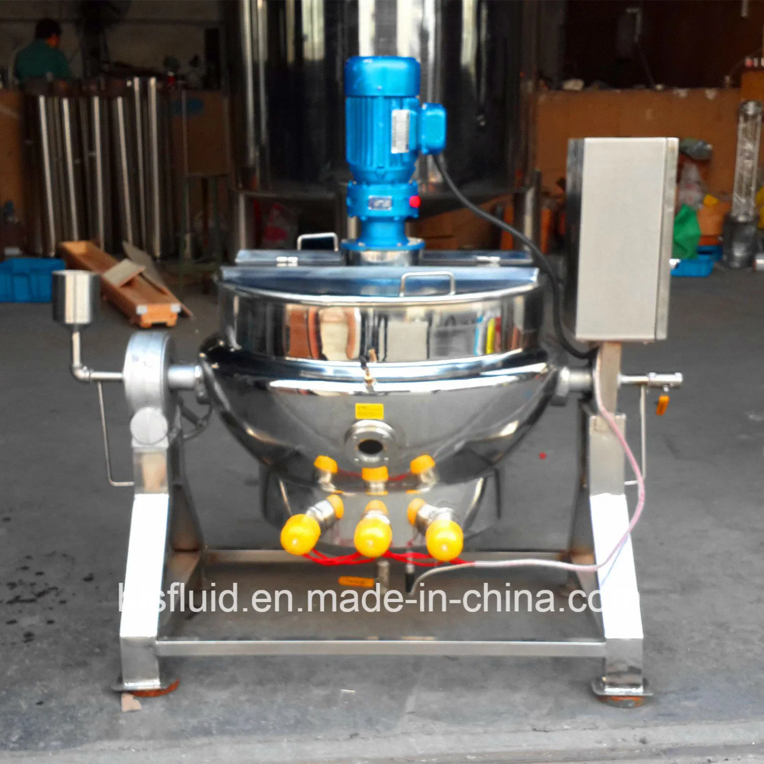 Bls Stainless Steel Milk Double Jacketed Boiler, Industrial Electric Food Mixing and Cooking Boiler