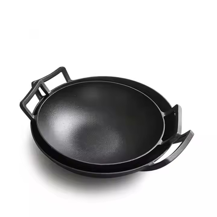 Best Sale Chinese Cast Iron Wok with Wooden Lid