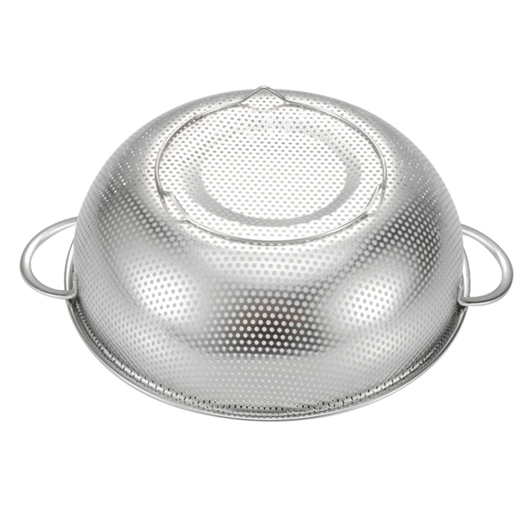 Stainless Steel Fine Mesh Colander Multi-Functional Kitchen Washing Basket for Rice Vegetable Fruit