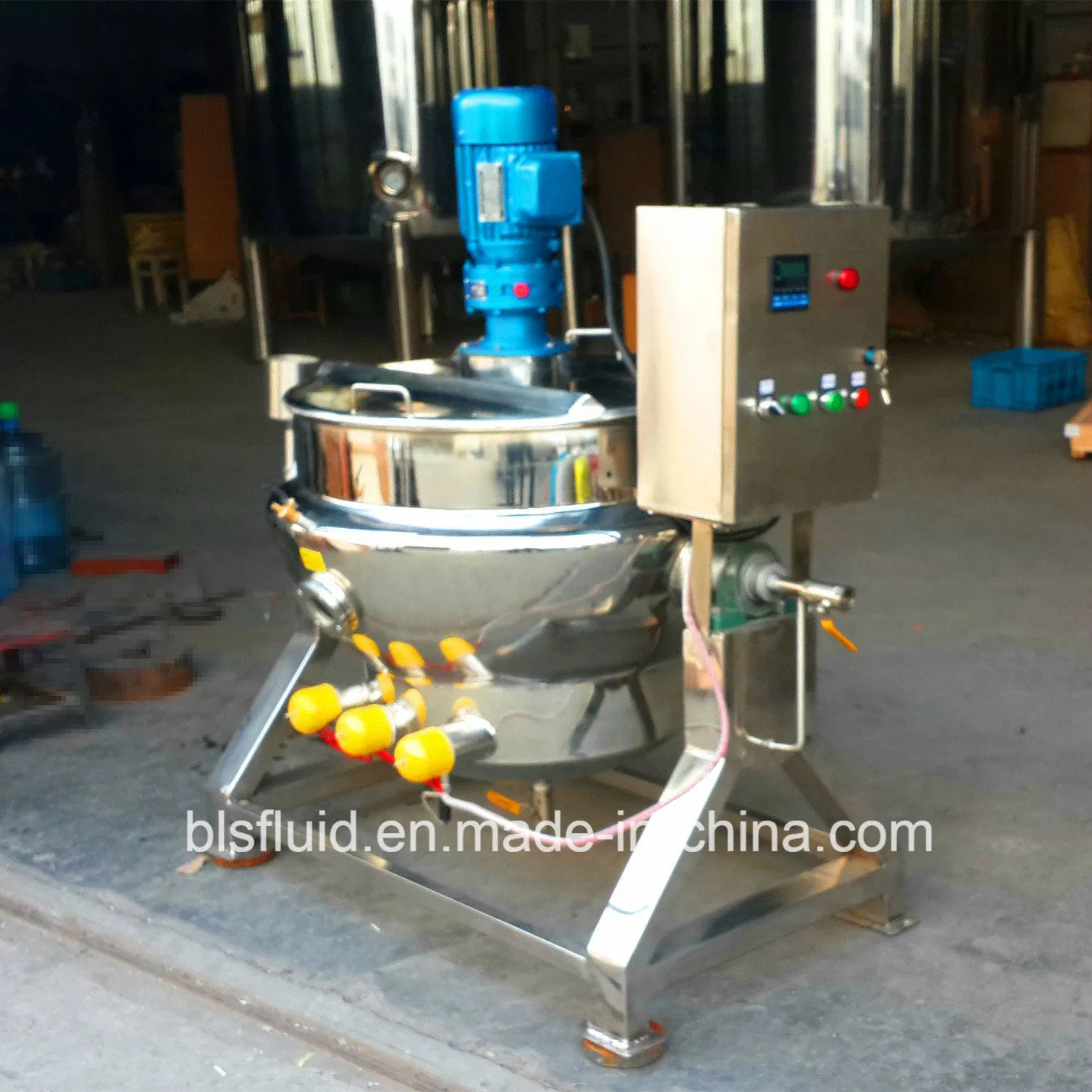 Bls Stainless Steel Milk Double Jacketed Boiler, Industrial Electric Food Mixing and Cooking Boiler