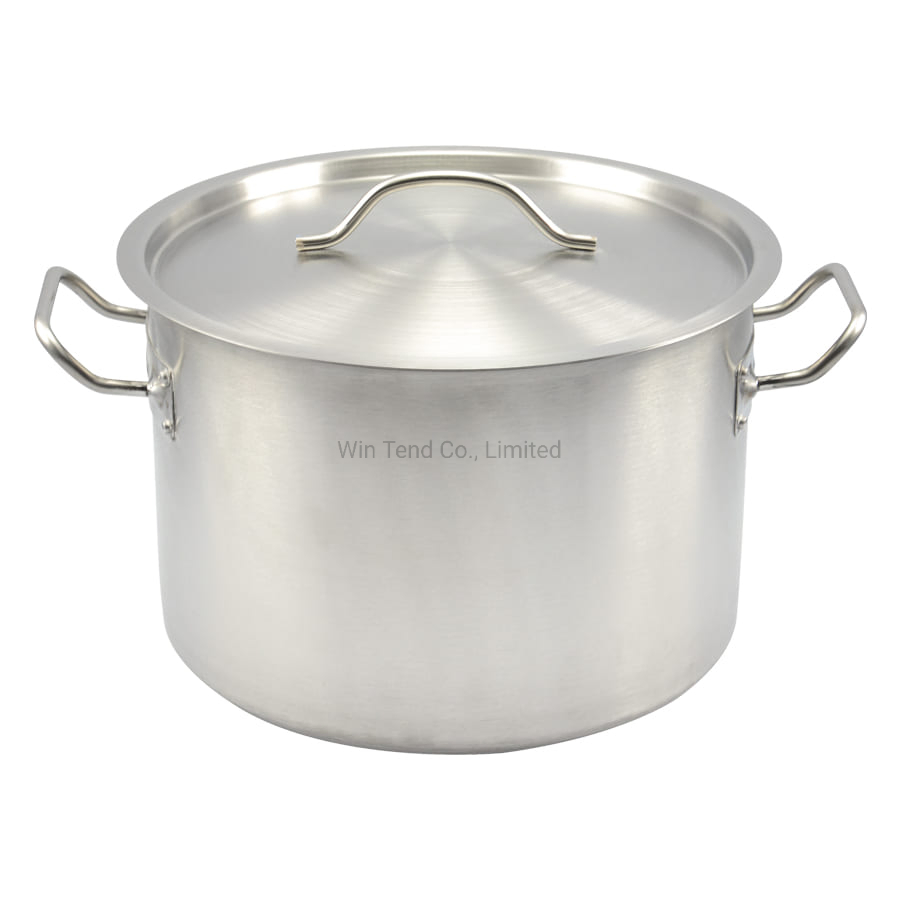 03 Style Stainless Steel Kitchen Equipment Steamer Induction Stock Pot with Sandwich Bottom