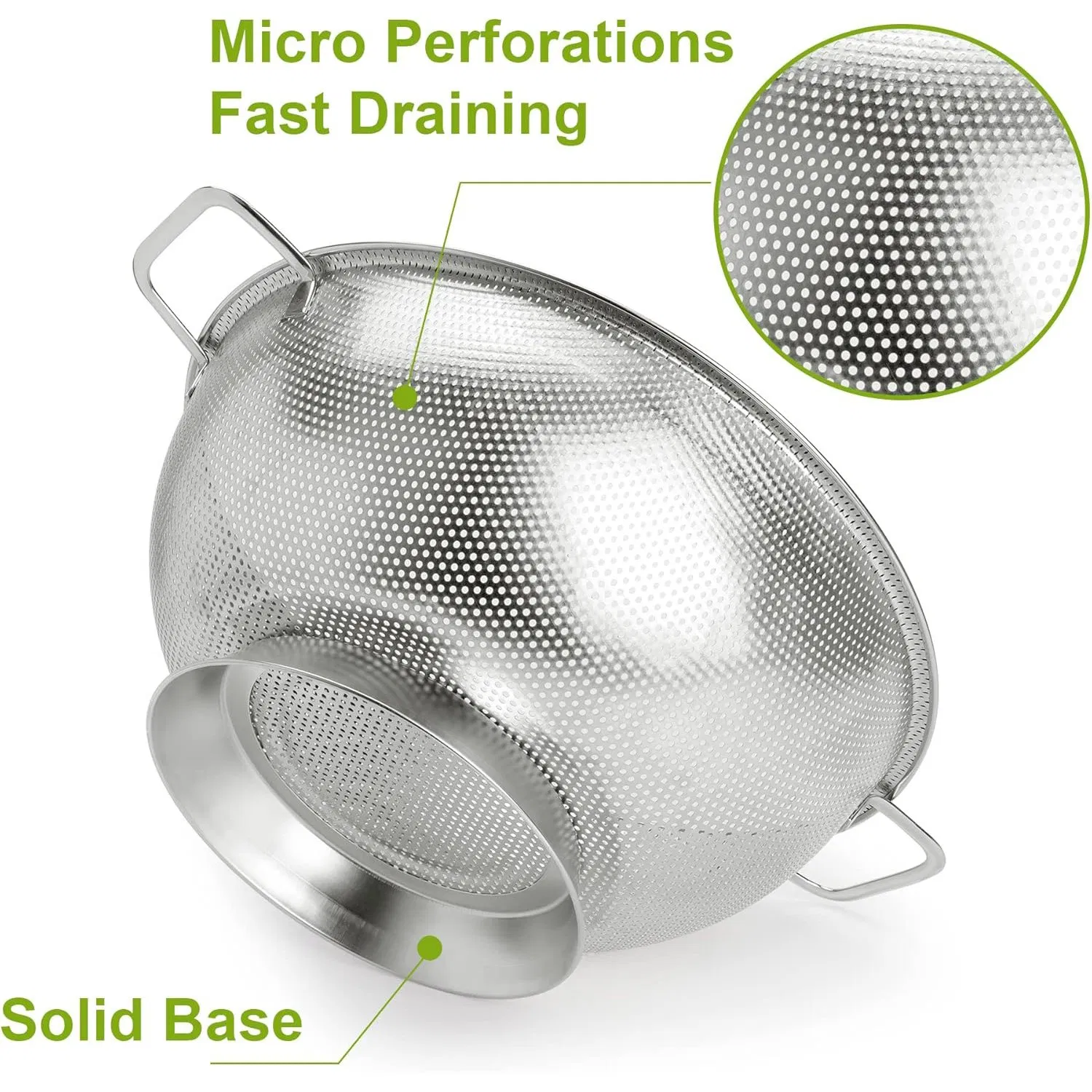 Stainless Steel Colander for Kitchen Food