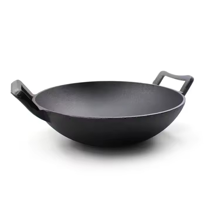 Best Sale Chinese Cast Iron Wok with Wooden Lid