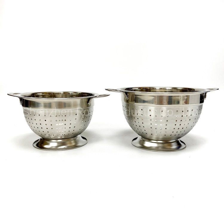 Fruit Basket Rolling Vintage Sieve Rustic Manufacturer Strainers Kitchen Stainless Steel Colander