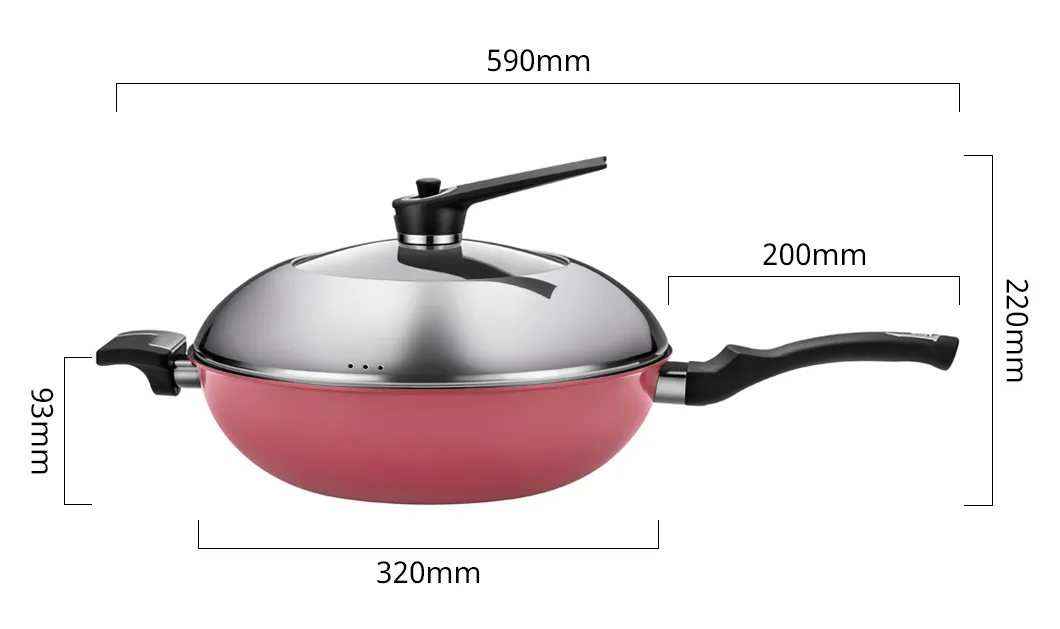 Stainless Steel Non-Stick Wok Details