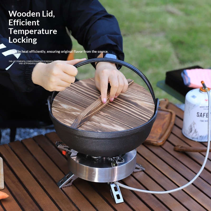 Outdoor Dutch Oven Camping &amp; Home Cooking Suki Non-Coated Non-Stick Thickened Wok Eco-Friendly Heat Preservation Cookware