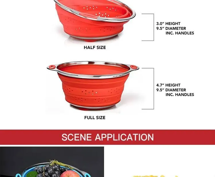 Foldable Silicone Colander - View 7