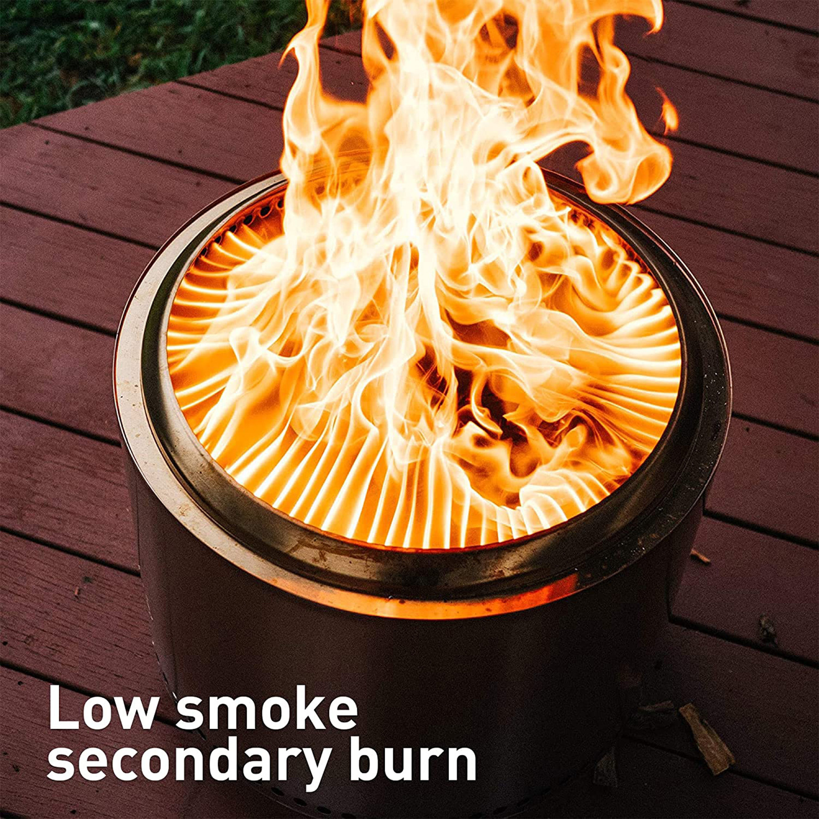 Modern Style Portable Outdoor Stainless Steel Bonfire Brazier Smokeless Fire Pit for Camping Fuel Charcoal
