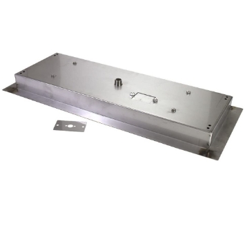 Rectangular Embedded Brazier Burner with 304 Stainless Steel Pan Outdoor Stove