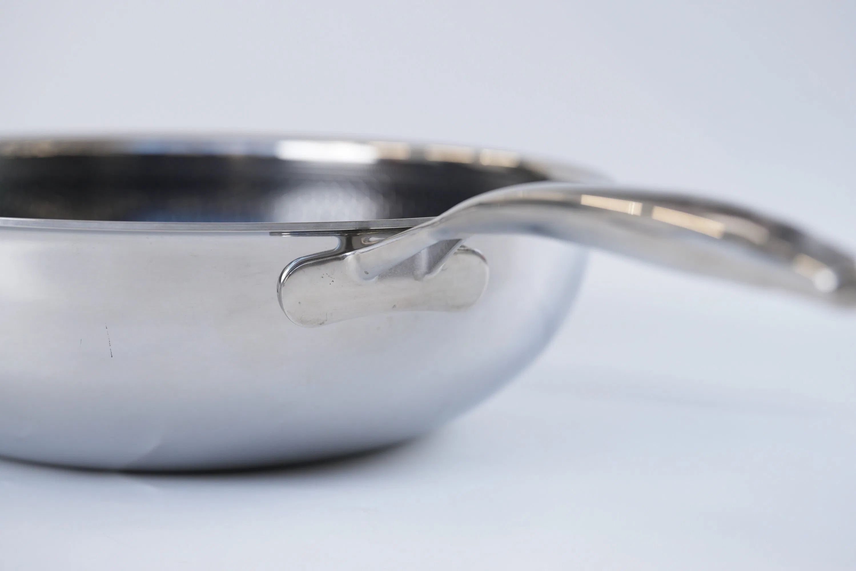 New Arrival 30cm Tri-Ply Stainless Steel Non-Stick Honey Comb Wok with Ceramic Paint Coating Pfoa&Pfas Free Cookware