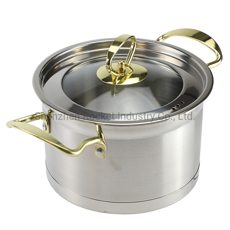 4.7 Liters Big Large Commercial Casserole Stainless Steel Stock Pot