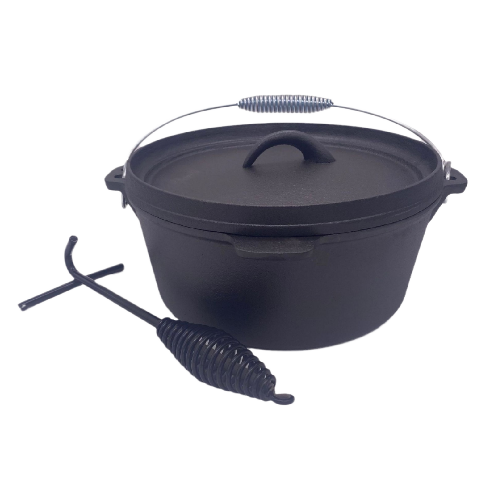 Durable Metal Dutch Oven Beyond Cast Iron with Lid for Camping and Cooking Casserole