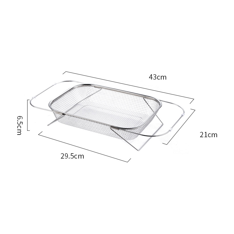 Durable Sink Basket Heat Resistant Drainer Stainless Steel Expandable Colander Mi24511