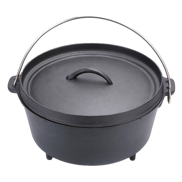 Durable Metal Dutch Oven Beyond Cast Iron with Lid for Camping and Cooking Casserole